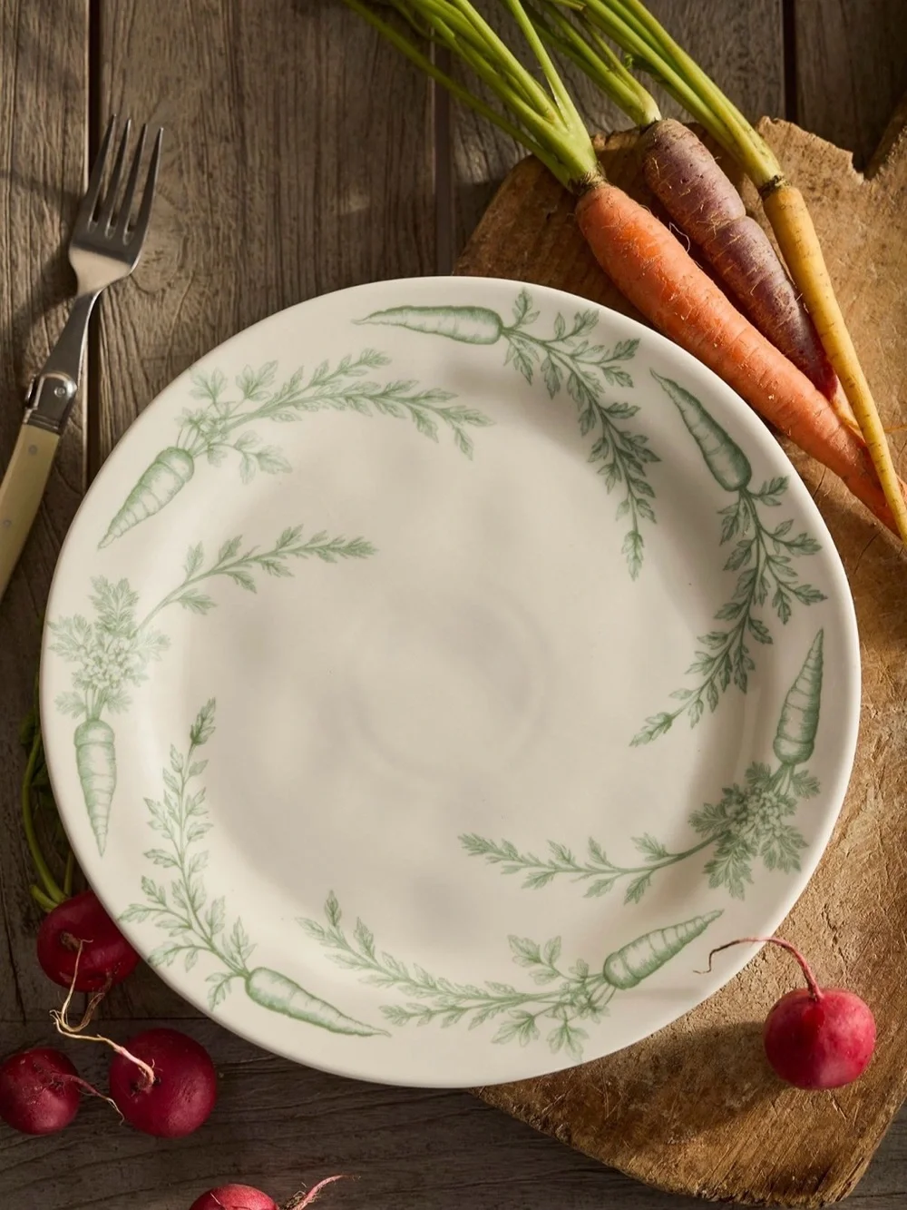 Anthropologie Carrot Stoneware Dinner Plate